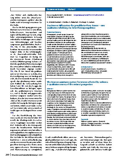Vorschauseite 3: Das Bremer Hilfesystem für gewaltbetroffene Frauen – eine qualitative Erhebung der Betroffenenperspektive