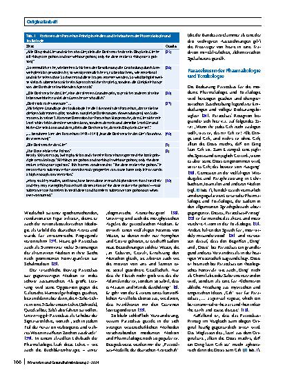 Vorschauseite 2: Das Paracelsus-Prinzip „Allein die Dosis macht, dass ein Ding (k)ein Gift sei“ – ein nicht mehr zeitgemäßer Lehrsatz und ätiologischer Mythos