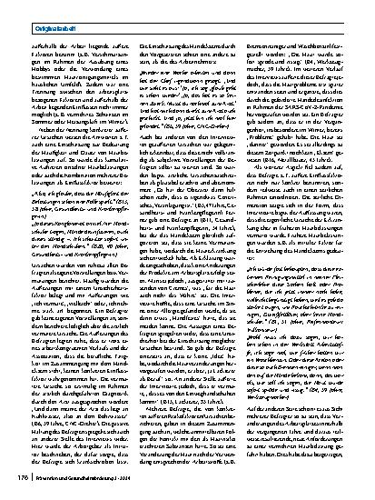Vorschauseite 6: Krankheitsvorstellungen von Patient*innen mit berufsbedingten Handekzemen vor dem Hintergrund soziodemografischer Merkmale