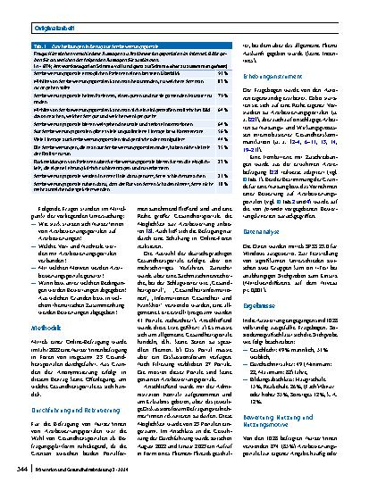 Vorschauseite 2: Nutzungsvoraussetzungen und Einfluss von Arztbewertungsportalen – Befunde einer Befragungsstudie