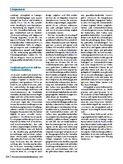 Vorschauseite 2: Entwicklung gesundheitsförderlicher Strukturen durch kooperative Planung