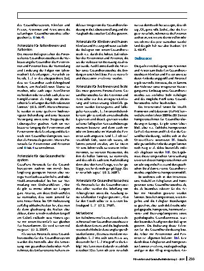 Vorschauseite 6: Gesundheitsförderung und Prävention durch Gesundheitscoaches in der Routineversorgung – eine qualitative Interviewstudie mit Ärztinnen und Ärzten