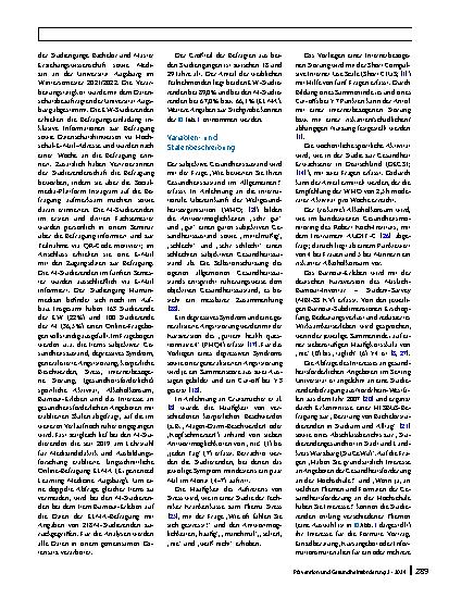 Vorschauseite 4: Gesundheitsförderung auf dem Campus – Wie es Studierenden geht und was sie sich wünschen