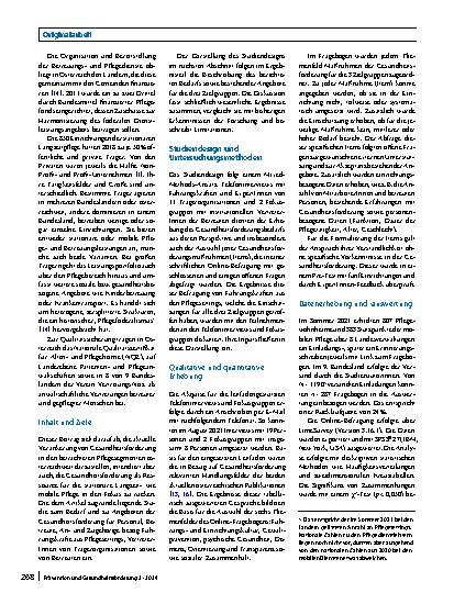 Vorschauseite 2: Gesundheitsförderungsbedarfe in der stationären Langzeitund mobilen Betreuung und Pflege in Österreich