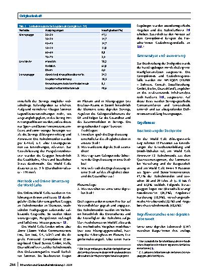 Vorschauseite 2: Was verstehen Bürger*innen unter einem digitalen Setting im Kontext der Gesundheitsförderung? – Ergebnisse aus drei online-basierten World Cafés