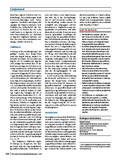 Vorschauseite 6: Was verstehen Bürger*innen unter einem digitalen Setting im Kontext der Gesundheitsförderung? – Ergebnisse aus drei online-basierten World Cafés