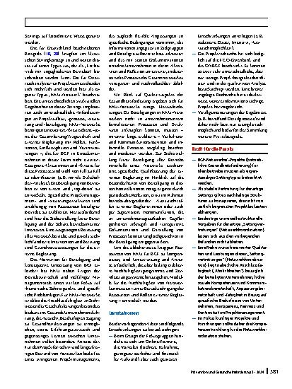 Vorschauseite 6: Ansätze betrieblicher Gesundheitsförderung für das Kleinbetriebssetting: Clusterund Regionenprojekte aus Österreich