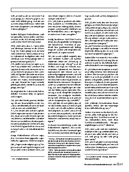 Vorschauseite 5: Die ärztliche Wahrnehmung von ME/CFS-Erkrankten (myalgische Enzephalomyelitis/chronisches Fatigue-Syndrom) als „schwierige Patienten“