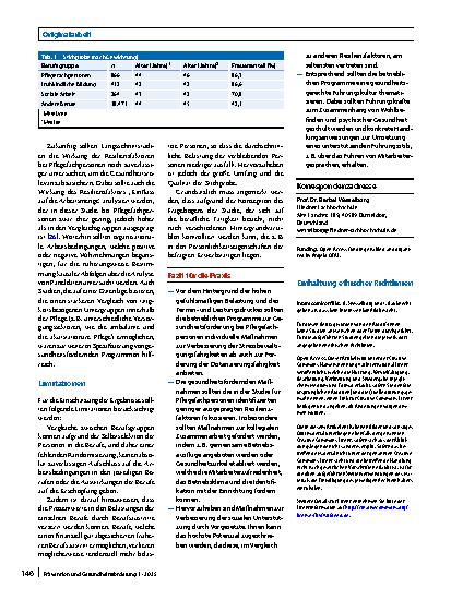 Vorschauseite 6: Psychische Erschöpfung in den Pflegeberufen: eine quantitative Querschnittstudie zu Belastungsund Resilienzfaktoren