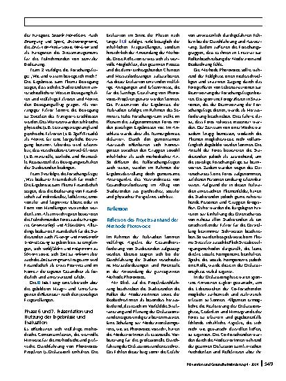 Vorschauseite 5: Die partizipative Methode Photovoice im Kontext Gesundheitsförderung