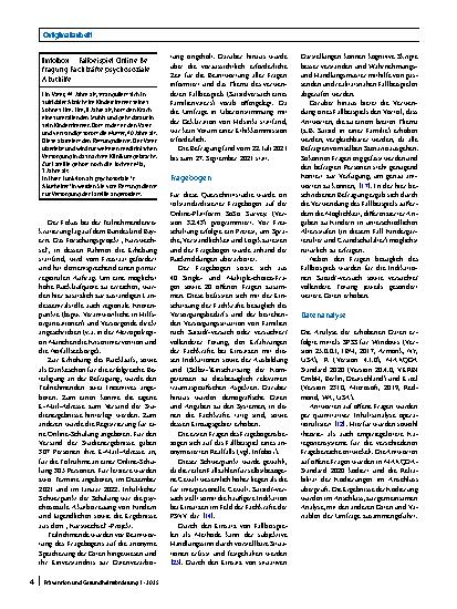 Vorschauseite 4: Psychosoziale Notfallversorgung von Kindern und Jugendlichen nach Suizid oder Tötung im Nahfeld