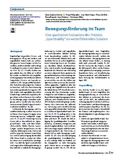 Vorschauseite 1: Bewegungsförderung im Team