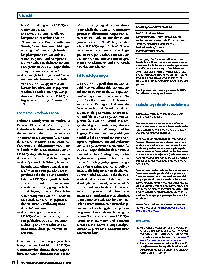 Vorschauseite 6: Suizidprävention für LGBTQ+-Jugendliche: Notwendigkeit, Modell und Zugänge