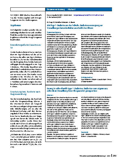 Vorschauseite 3: Mit Typ-1-Diabetes in der Schule