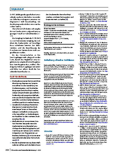 Vorschauseite 6: Genderspezifische Unterschiede depressiver Symptome von Studienanfänger*innen während der COVID-19-Pandemie
