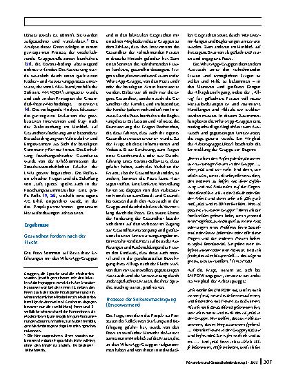 Vorschauseite 4: Gesundheitsförderung mit geflüchteten Frauen: Stärken und Herausforderungen eines Peer-Ansatzes