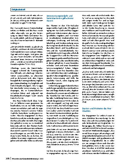 Vorschauseite 5: Gesundheitsförderung mit geflüchteten Frauen: Stärken und Herausforderungen eines Peer-Ansatzes