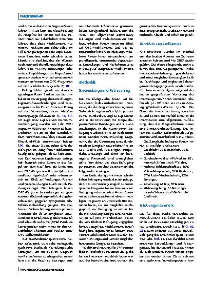 Vorschauseite 2: „Diese Pillchen haben noch niemandem geschadet, die kann man bedenkenlos nehmen“ – eine typisierende Studie zu Einstellungen und Nutzungsgewohnheiten hausärztlicher Patient*innen…
