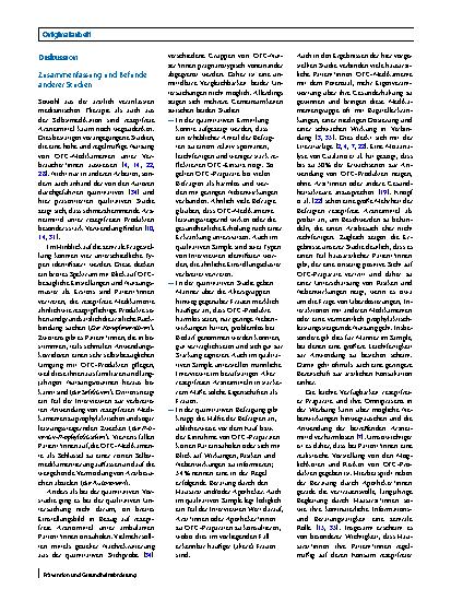 Vorschauseite 6: „Diese Pillchen haben noch niemandem geschadet, die kann man bedenkenlos nehmen“ – eine typisierende Studie zu Einstellungen und Nutzungsgewohnheiten hausärztlicher Patient*innen…