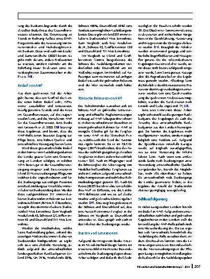 Vorschauseite 6: Advanced Nursing Practice im europäischen Raum