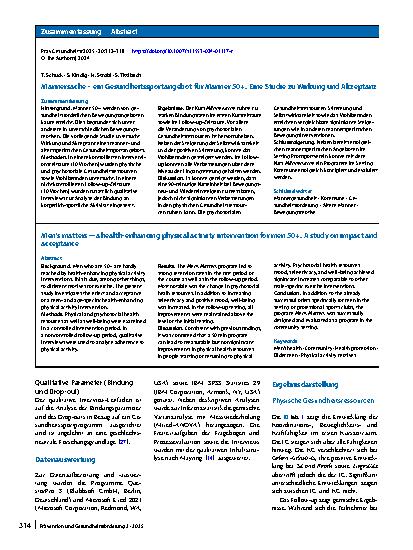 Vorschauseite 3: Männersache – ein Gesundheitssportangebot für Männer 50+