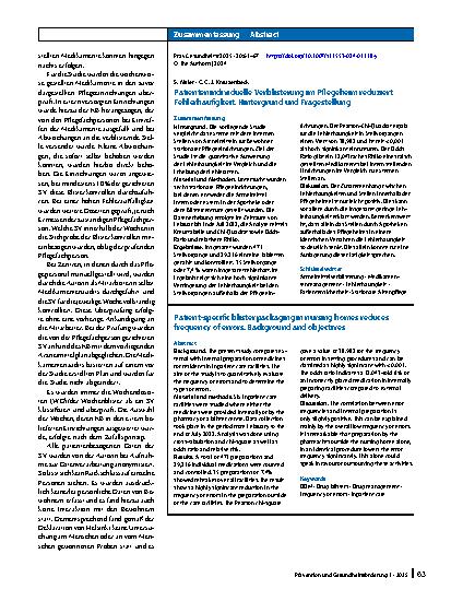Vorschauseite 3: Patientenindividuelle Verblisterung im Pflegeheim reduziert Fehlerhäufigkeit