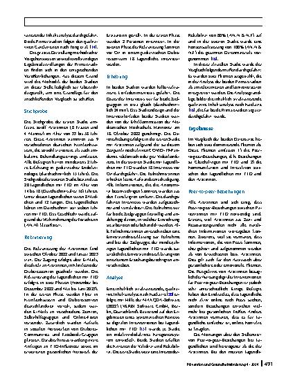 Vorschauseite 2: Digitale Interventionen zur Förderung der Gesundheitskompetenz: ein Vergleich der Perspektiven von Jugendlichen mit Typ-1-Diabetes und Ärzt: innen