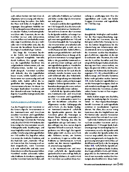 Vorschauseite 4: Digitale Interventionen zur Förderung der Gesundheitskompetenz: ein Vergleich der Perspektiven von Jugendlichen mit Typ-1-Diabetes und Ärzt: innen