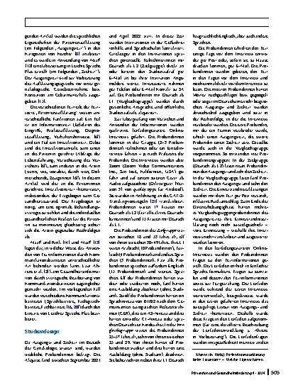 Vorschauseite 2: Der Einfluss von Vorwissen und sprachlichen Texteigenschaften auf die Anwendung des Fragebogens in einer gynäkologischen Patientenaufklärung: eine leitfadengestützte Interviewstud…