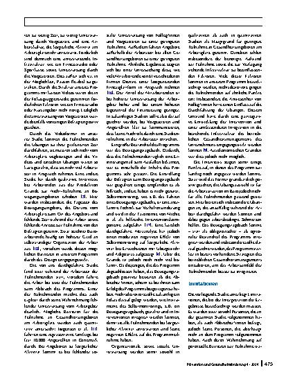 Vorschauseite 6: Förderung bewegungsbezogener Gesundheitskompetenz am Arbeitsplatz – qualitative Evaluation eines Pilotprogramms