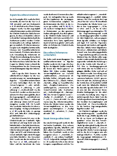 Vorschauseite 5: Informationssuchverhalten und digitale Gesundheitskompetenz von Schüler*innen in Deutschland während der Coronapandemie