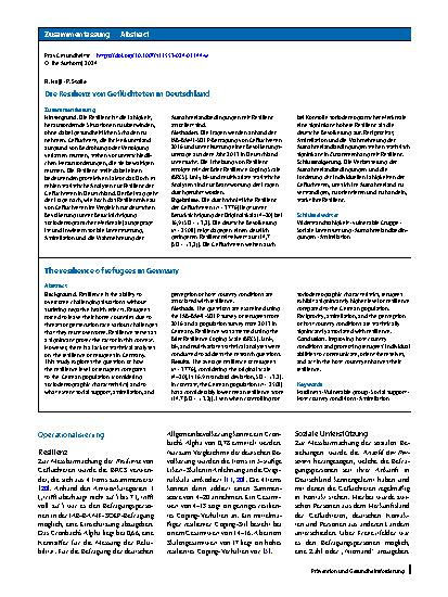 Vorschauseite 3: Die Resilienz von Geflüchteten in Deutschland