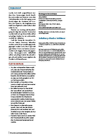 Vorschauseite 6: Freizeitverhalten von Medizinstudierenden