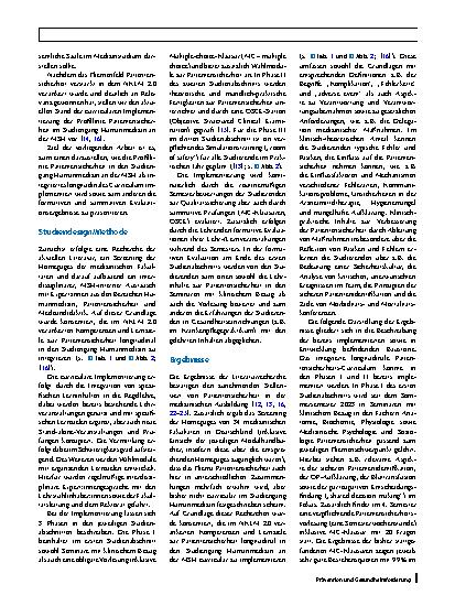 Vorschauseite 5: Curriculare Implementierung der Profillinie Patientensicherheit in den Studiengang Humanmedizin – formative und summative Evaluationsergebnisse für den ersten und zweiten Studiena…