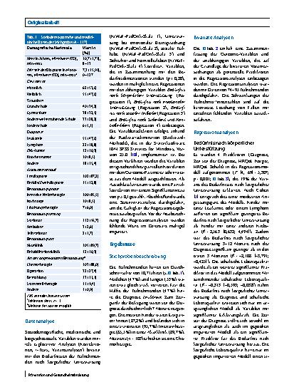 Vorschauseite 4: Einflussfaktoren von Bedürfnissen 8- bis 13-jähriger an Krebs erkrankter Kinder: Ergebnisse einer Querschnittstudie
