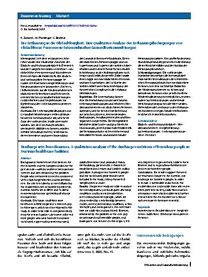 Vorschauseite 3: Die Entlassung in die Obdachlosigkeit
