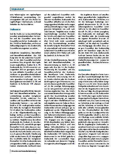 Vorschauseite 4: Arm und krank? Sozialbedingte gesundheitliche Ungleichheiten bei Studierenden