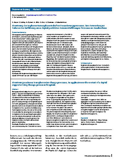 Vorschauseite 3: Monitoring der Implementierungsbereitschaft in Veränderungsprozessen