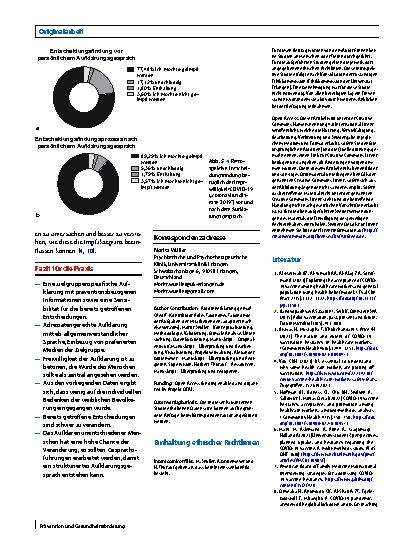 Vorschauseite 6: Aufarbeitung der Pandemie und Bedenken der Impfbereitschaft: Auswirkungen individueller Aufklärungsgespräche vor der COVID-19-Impfung