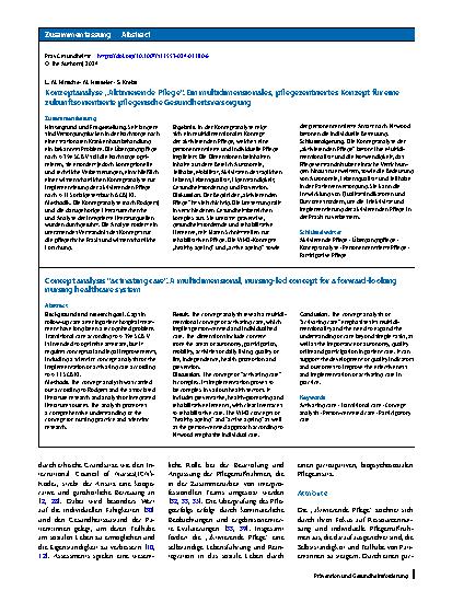 Vorschauseite 3: Konzeptanalyse „Aktivierende Pflege“