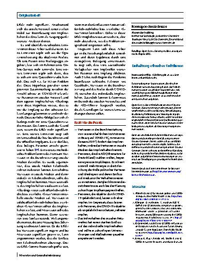 Vorschauseite 6: Impfverhalten in Bezug auf COVID-19 („coronavirus disease 2019“)