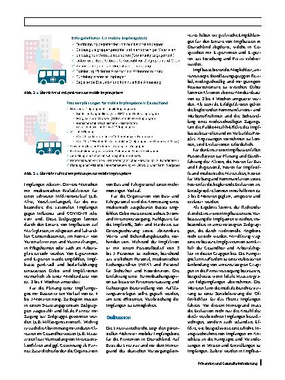 Vorschauseite 5: Impfbusse – ein sinnvoller Ansatz zur Erhöhung der Impfquoten in Deutschland? Internationale Evidenz und konkrete Handlungsempfehlungen