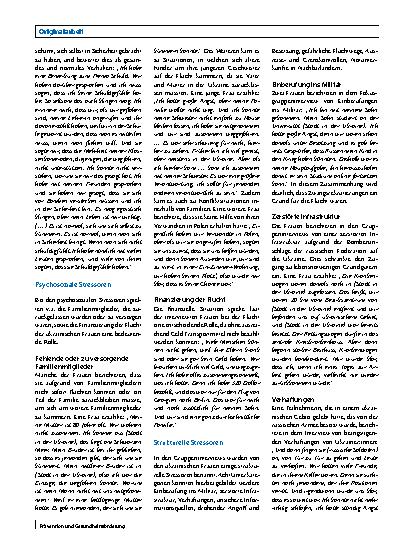 Vorschauseite 6: Präund perimigratorische Stressoren und Ressourcen ukrainischer Frauen in Deutschland – eine qualitative Betrachtung