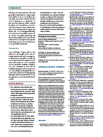 Vorschauseite 6: Gesundheitsförderung in Lebenswelten von trans* Menschen