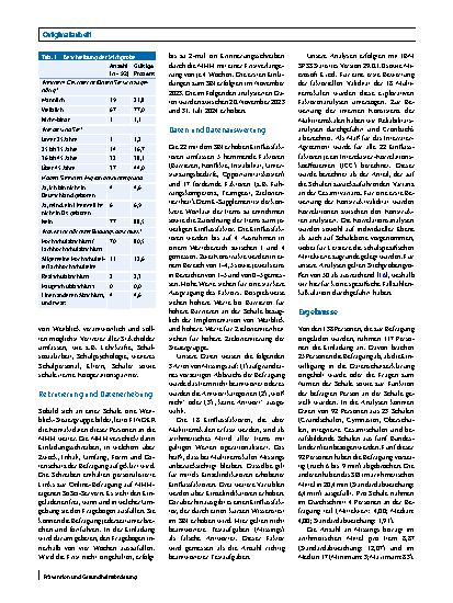 Vorschauseite 2: Einflussfaktoren der Implementation von Präventionsstrategien – Validierung eines Messinstruments für den Schulkontext