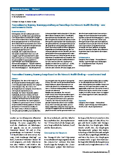 Vorschauseite 3: Personalisiertes Training