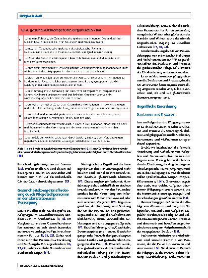 Vorschauseite 2: Gesundheitskompetenz und Pflege: Förderung der professionsbezogenen Gesundheitskompetenz in der akutstationären Pflegeorganisation – Analyse des aktuellen Stands mittels teilnehme…