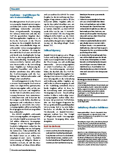 Vorschauseite 6: Das Second-Victim-Phänomen bei Pflegekräften – ein narratives Review mit einer Analyse der Strukturen eines deutschen Universitätsklinikums