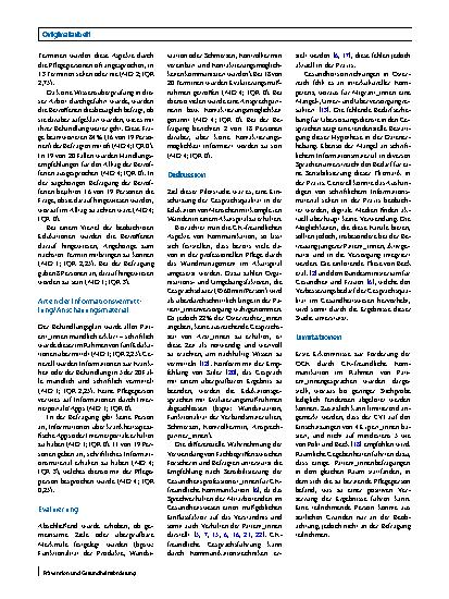 Vorschauseite 6: Organisationale Gesundheitskompetenz in einem Akutspital: Evaluation der Edukation von Menschen mit komplexen Wunden