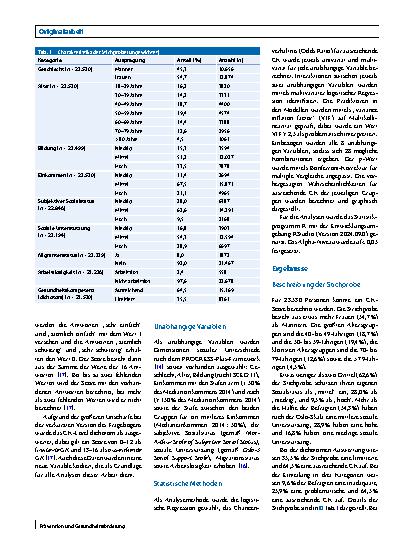 Vorschauseite 2: Soziale Benachteiligung und Gesundheitskompetenz in Deutschland
